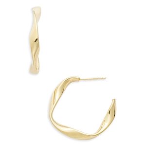 Argento Vivo Twisted Hoop Earrings in 18K Gold-Plated Sterling Silver- 4631220