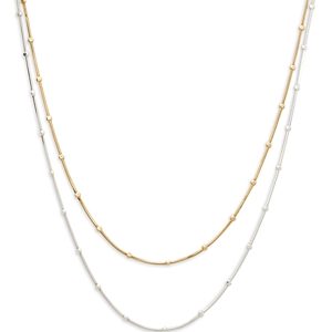 Argento Vivo Two Tone Double Beaded Necklace, 14- 4631225