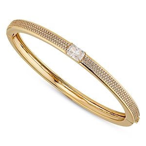 Nadri Tennis Pave Hinge Bangle Bracelet- 4660862