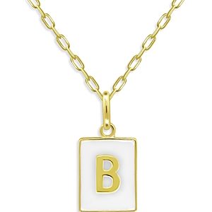 Aqua Rectangle Initial Pendant in 18K Gold-Plated Sterling Silver, 15.5 - 100% Exclusive- 4631594