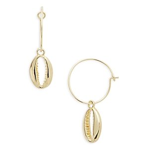 Aqua Shell Hoop Drop Earrings - 100% Exclusive- 4666021