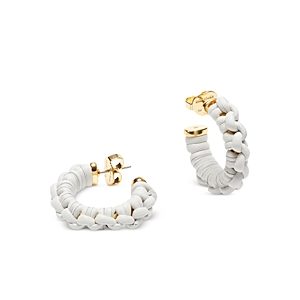 kate spade new york Bohemia Leather Small Hoop Earrings- 4630891