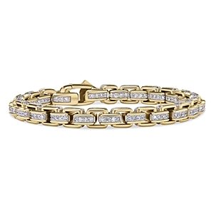 David Yurman Box Chain Bracelet in 18K Yellow Gold with Pave Diamonds- 4558415
