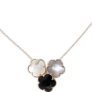 Pasquale Bruni 18K Rose Gold Bouquet Lunaire Multi Stone & Diamond Flower Pendant Necklace, 16.5- 4383438