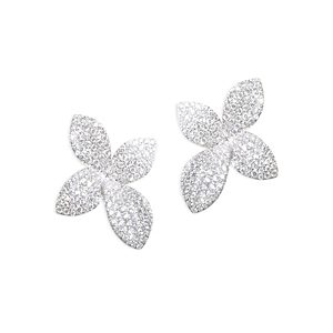 Pasquale Bruni 18k White Gold Giardini Segreti Small Flower Diamond Earrings- 4450382