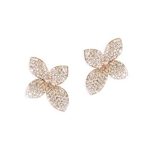 Pasquale Bruni 18K Rose Gold Giardini Segreti Small Flower Diamond Earrings- 4383447