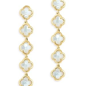 Bloomingdale's Mother of Pearl Clover Drop Earrings in 14K Yellow Gold - 100% Exclusive- 4676727