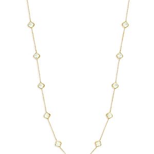 Bloomingdale's Mother of Pearl Clover Station Necklace in 14K Yellow Gold, 20 - 100% Exclusive- 4676728