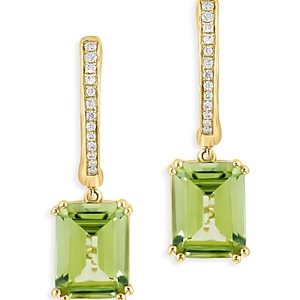 Bloomingdale's Peridot & Diamond Accent Drop Earrings in 14K Yellow Gold - 100% Exclusive- 4676764