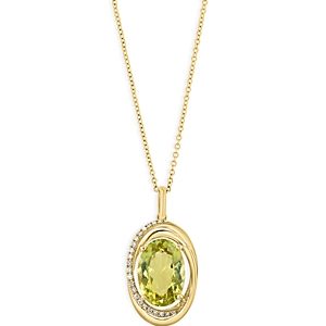 Bloomingdale's Lemon Quartz & Diamond Accent Pendant Necklace 14K Yellow Gold, 16-18 - 100% Exclusive- 4676758