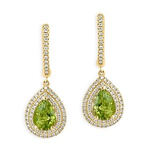 Bloomingdale's Peridot & Diamond Pear Drop Earrings in 14K Yellow Gold - 100% Exclusive- 4676757