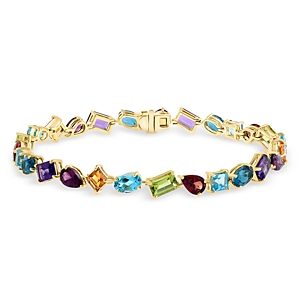 Bloomingdale's Rainbow Gemstone Bangle Bracelet in 14K Yellow Gold - 100% Exclusive- 4676803
