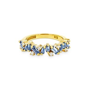 Suzanne Kalan 18K Yellow Gold Fireworks Blue Sapphire & Diamond Ring- 4347202