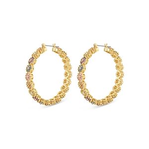 Luv Aj Daisy Hoop Earrings- 4682841