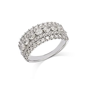 Bloomingdale's Diamond Multi-Row Ring in 14K White Gold 1.50 ct. t.w.- 4681029