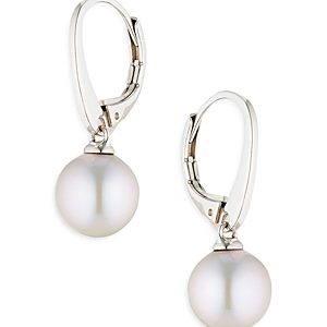 Nadri Cultured Freshwater Pearl Leverback Earrings- 4665682