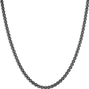 David Yurman Stainless Steel & Sterling Silver Box Chain Necklace, 24- 4558495