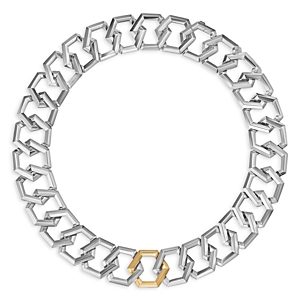 David Yurman Sterling Silver & 18K Yellow Gold Carlyle Chain Link Necklace, 16- 4556092