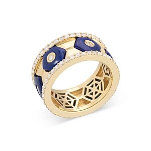 Miseno Jewelry 18K Yellow Gold Baia Sommersa Lapis & Diamond Ring- 4600863