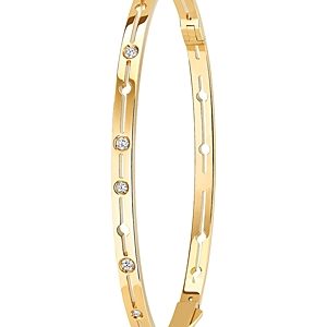 Dinh Van 18K Yellow Gold Pulse Diamond Bangle Bracelet- 4682880