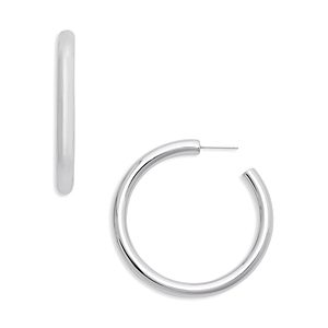 Aqua 5x50 Sterling Silver Plated Hoop Earrings - 100% Exclusive- 4633939