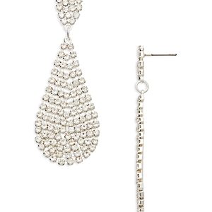 Aqua Cubic Zirconia Teardrop Earrings - 100% Exclusive- 4457989