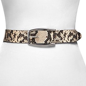 rag & bone Women's League Snakeskin Embossed Belt- 4668393