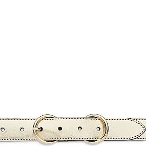 Whistles Women's Double Ring Metallic Leather Buckle Belt- 4529074