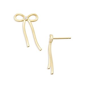 Aqua 18K Gold Plated Bow Earrings - 100% Exclusive- 4633934