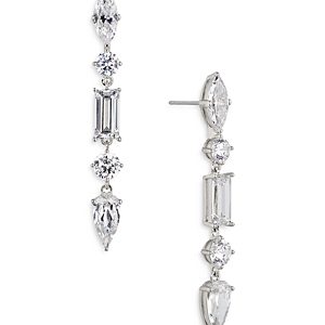 Nadri Invitation Only Cubic Zirconia Linear Drop Earrings- 4686647