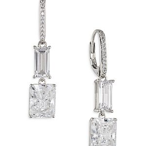 Nadri Invitation Only Cubic Zirconia Double Drop Earrings- 4686652