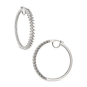 Nadri Invitation Only Cubic Zirconia Large Hoop Earrings- 4686650