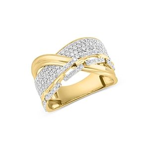 Bloomingdale's Diamond Crossover Ring in 14K Yellow Gold, 0.95 ct.t.w. - 100% Exclusive- 4670834