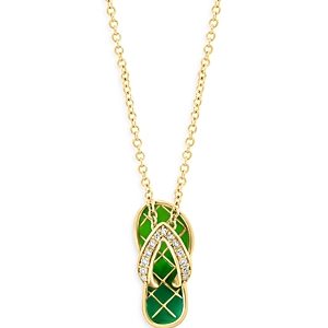 Bloomingdale's Diamond Accented Sandal Pendant Necklace in 14K Yellow Gold - 100% Exclusive- 4670844