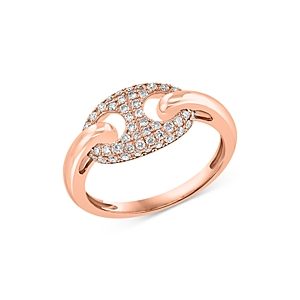 Bloomingdale's Diamond Pave Tab Ring in 14K Rose Gold, 0.38 ct.t.w. - 100% Exclusive- 4670841