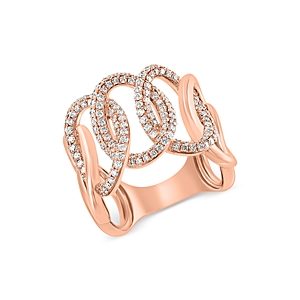 Bloomingdale's Diamond Link Ring in 14K Rose Gold, 1.00 ct.t.w. - 100% Exclusive- 4670831