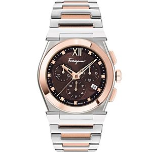 Ferragamo Vega Two Tone Stainless Steel Chronograph Watch, 40mm- 4690442