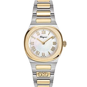 Ferragamo Elliptical Two Tone Stainless Steel Watch, 28mm- 4690455