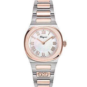 Ferragamo Elliptical Two Tone Stainless Steel Watch, 28mm- 4690455