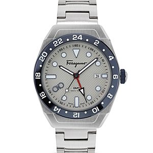 Ferragamo Slx Gmt Stainless Steel Watch, 43mm- 4690452