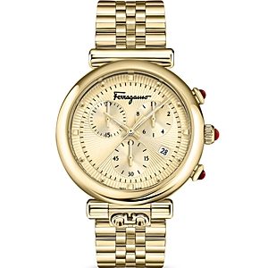 Ferragamo Ora Gold Ion Plated Stainless Steel Chronograph Watch, 40mm- 4690473