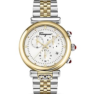 Ferragamo Ora Two Tone Stainless Steel Chronograph Watch, 40mm- 4690472