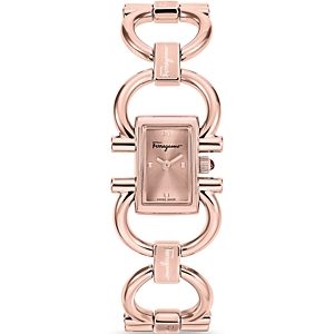 Ferragamo Double Gancini Mini Ion Plated Stainless Steel Watch, 20.5mm- 4690423