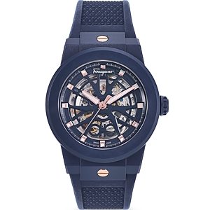 Ferragamo F-80 Skeleton Ecoceramic Ceramic Watch, 41mm- 4690421