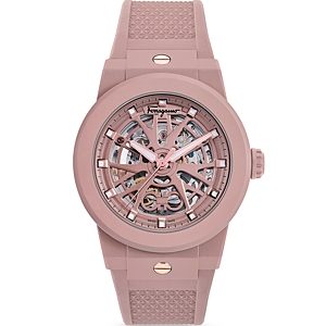 Ferragamo F-80 Skeleton Ecoceramic Ceramic Watch, 41mm- 4690421