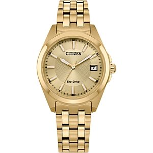 Citizen Eco Classic Gold Tone Stainless Steel Watch, 33.5mm- 4698369