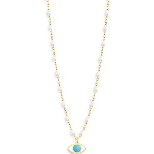Gigi Clozeau 18K Yellow Gold Beaded Eye Pendant Necklace, 16.5- 4702881