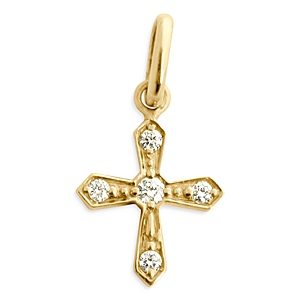Gigi Clozeau 18K Yellow Gold Diamond?? Vintage Cross Pendant- 4702886