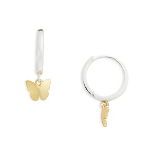 Aqua Butterfly Huggie Hoop Earrings - 100% Exclusive- 4694469
