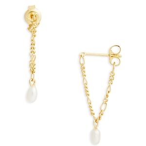 Argento Vivo Freshwater Pearl Front Back Earrings- 4694452